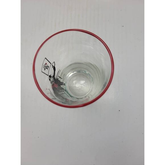 2 Vintage Pickwick Tumblers, Red Rim Highball Glasses, Libbey Gentleman Toasting - Picture 3 of 5